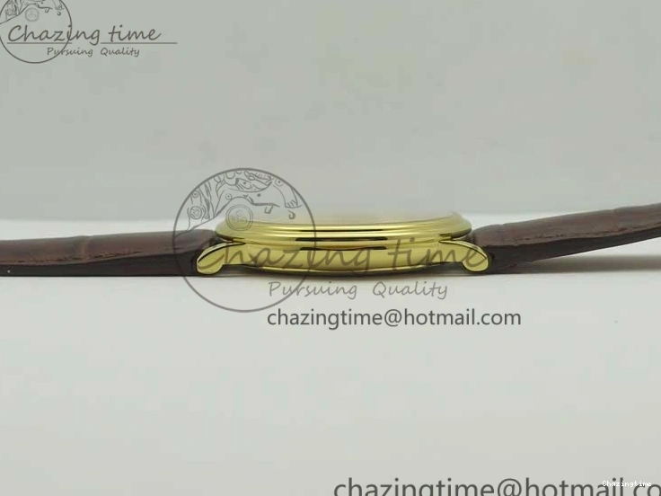 0318 WellDesigned Villeret 6651 YG ZF 1:1 Best Edition White Dial on Brown Leather Strap A 8000